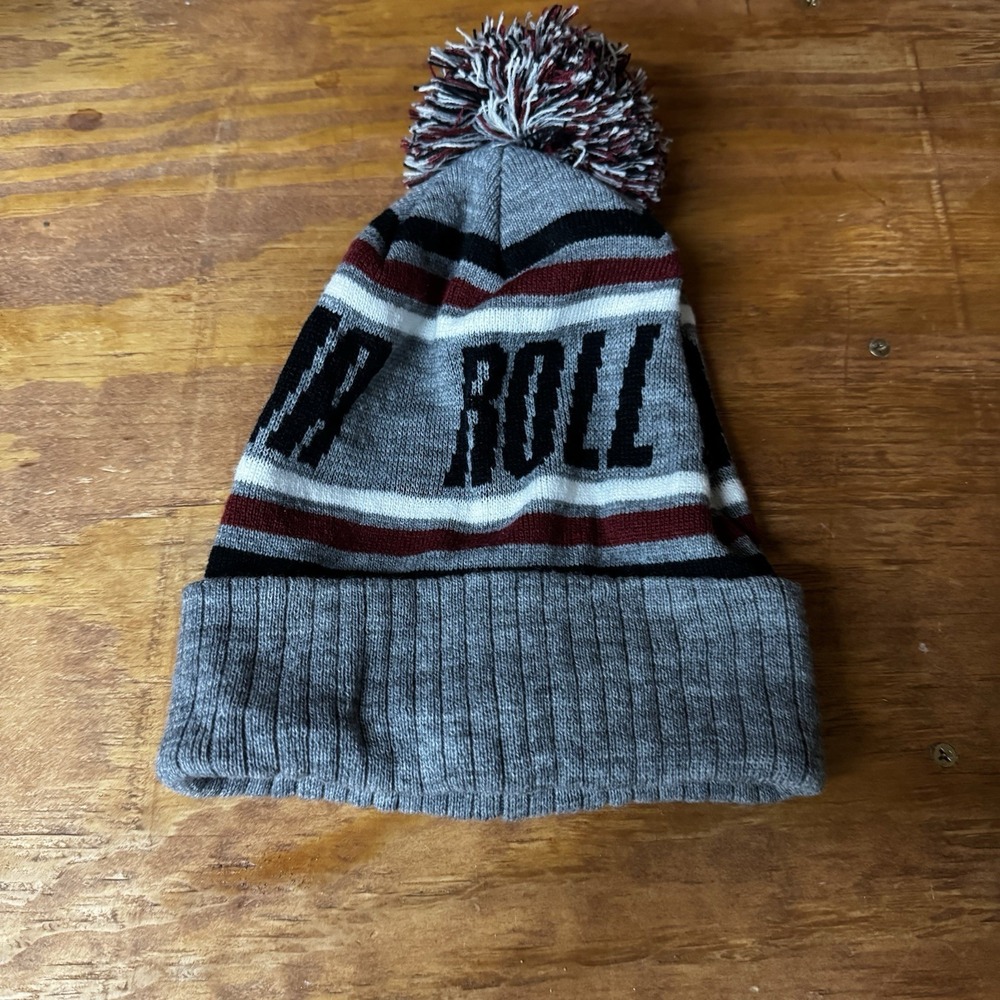 BAMA ROLL TIDE Beanie With Fuzzy Ball Made by Top of the World One-size